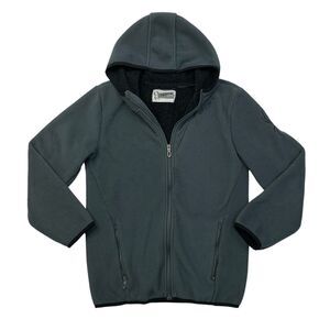 Spyder Hoodie Boys L Large Gotham Grey Thick Fleece Long Sleeve Full Zip Jacket